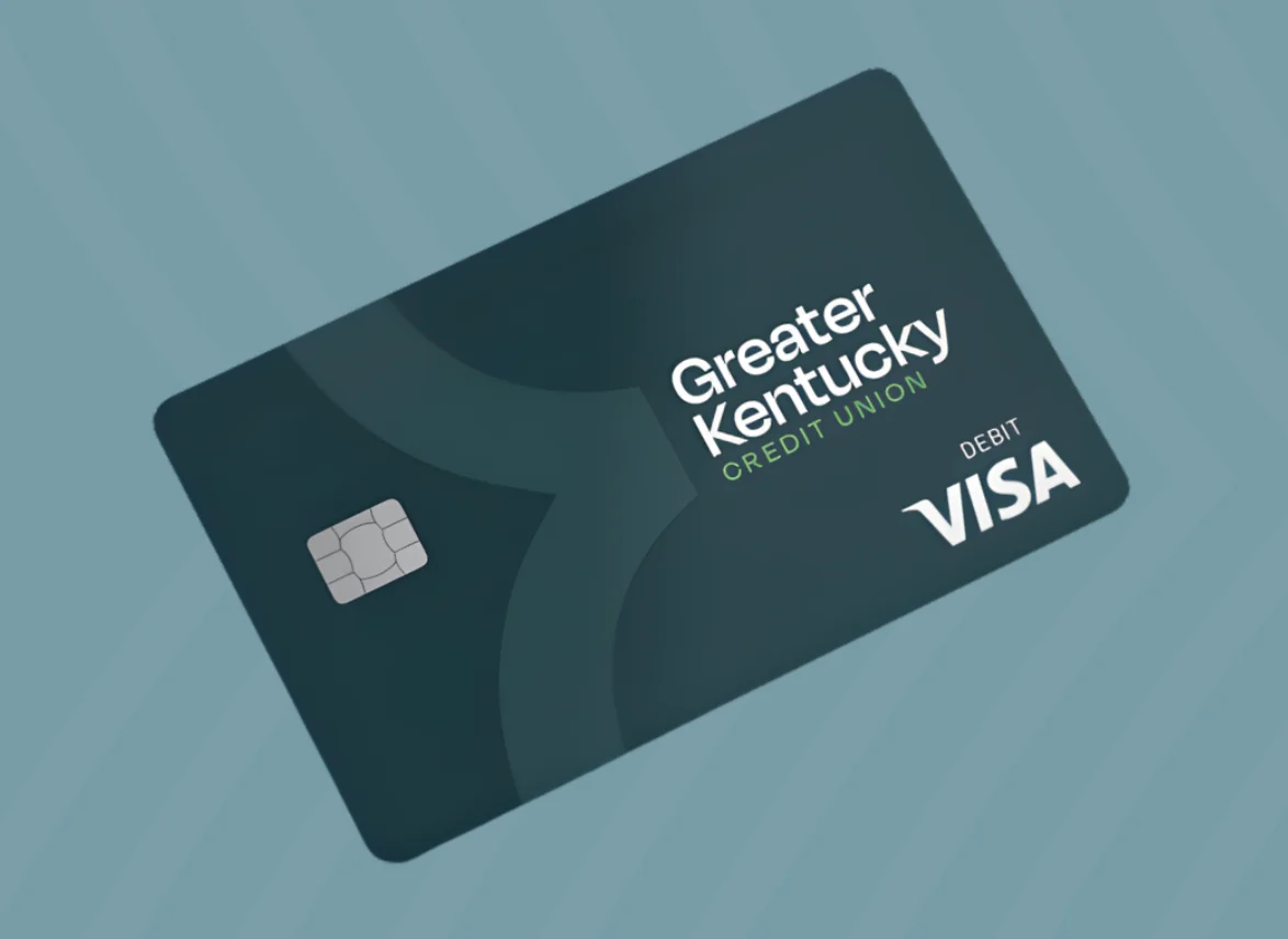 Greater Kentucky Credit Union brand applied across stationery, devices, and print