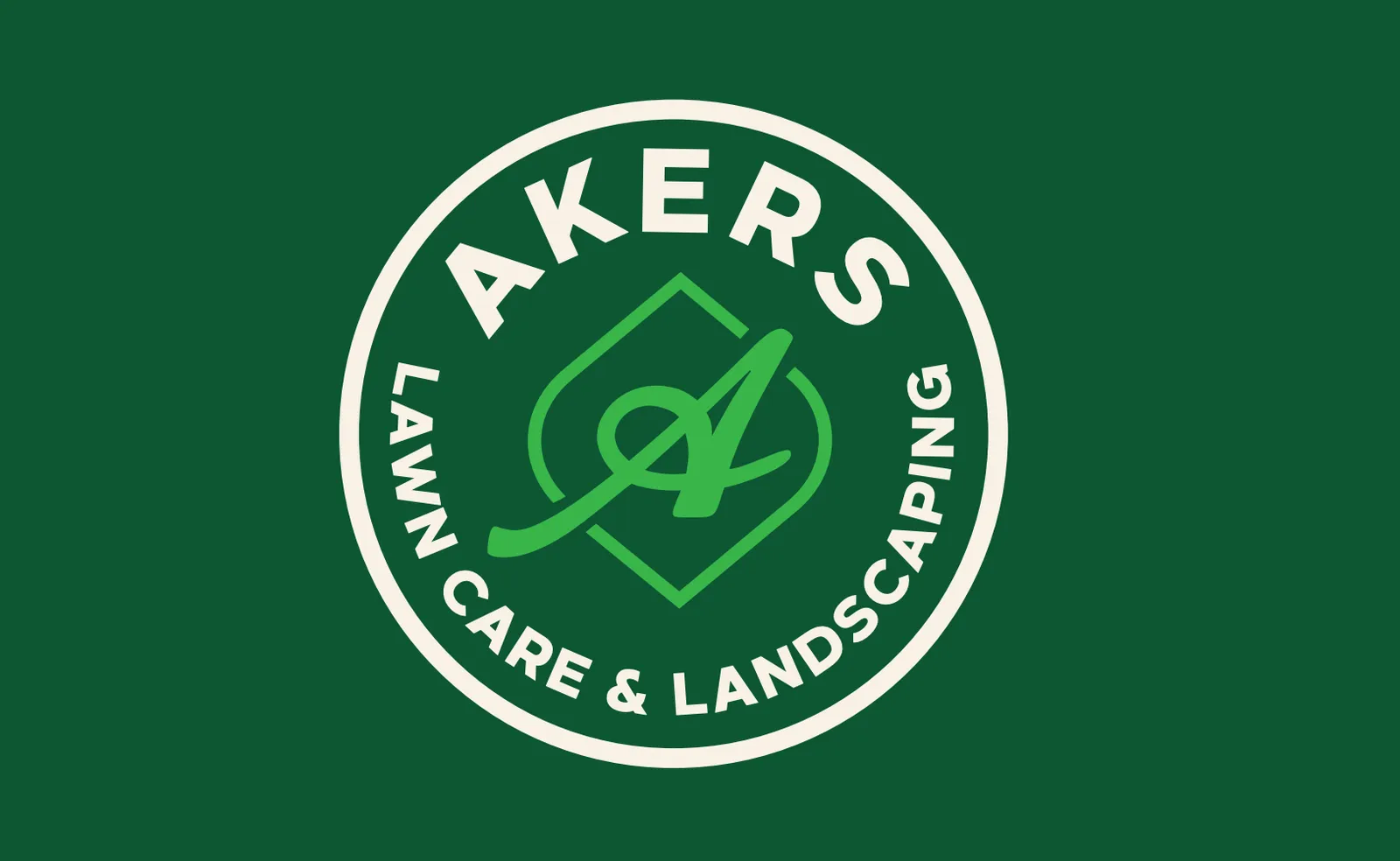 Akers Lawn Care & Landscaping circular badge logo